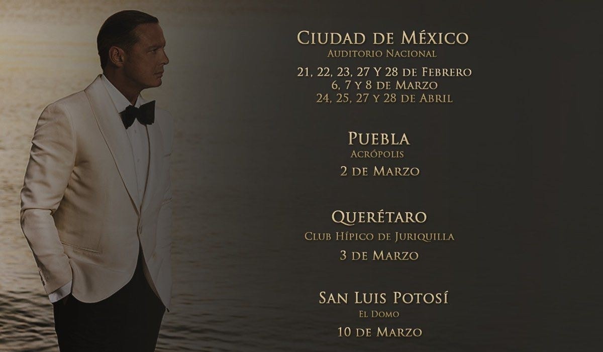 Anuncia Luis Miguel concierto en Querétaro