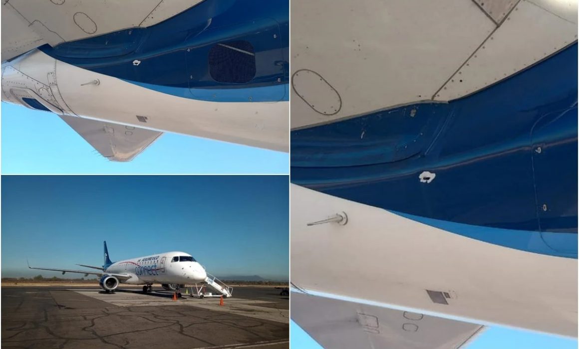 Bala Impacta Avión De Aeromexico En Culiacán 9602