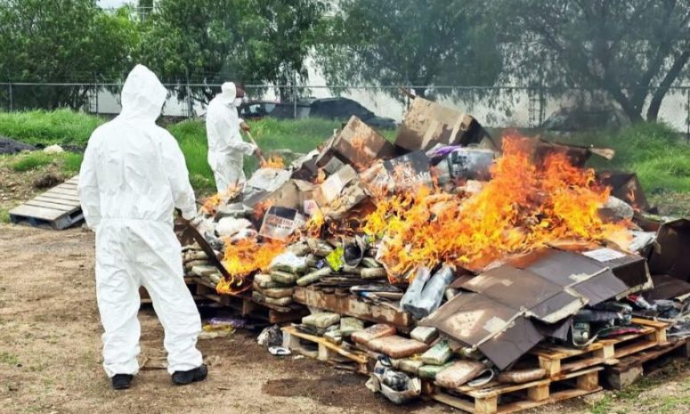 FGR incinera más de 718 kilos de droga en Querétaro