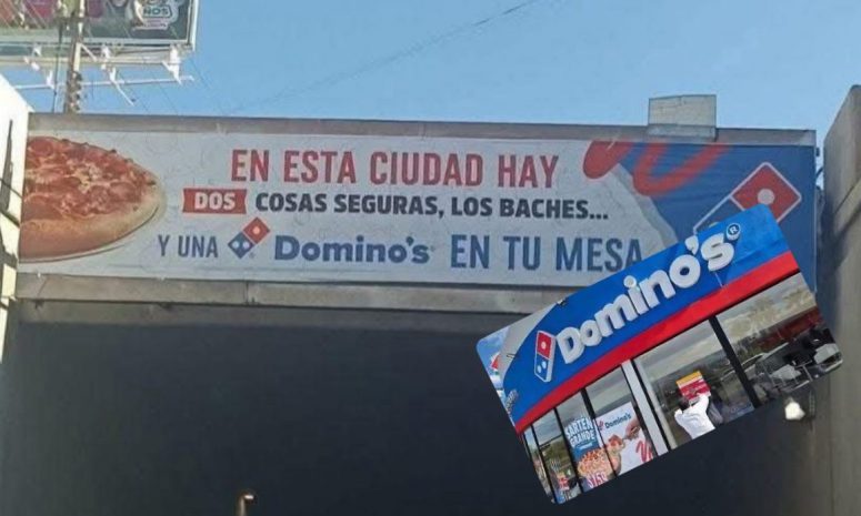 Domino’s ironiza con baches en SLP capital y Ayuntamiento lo clausura