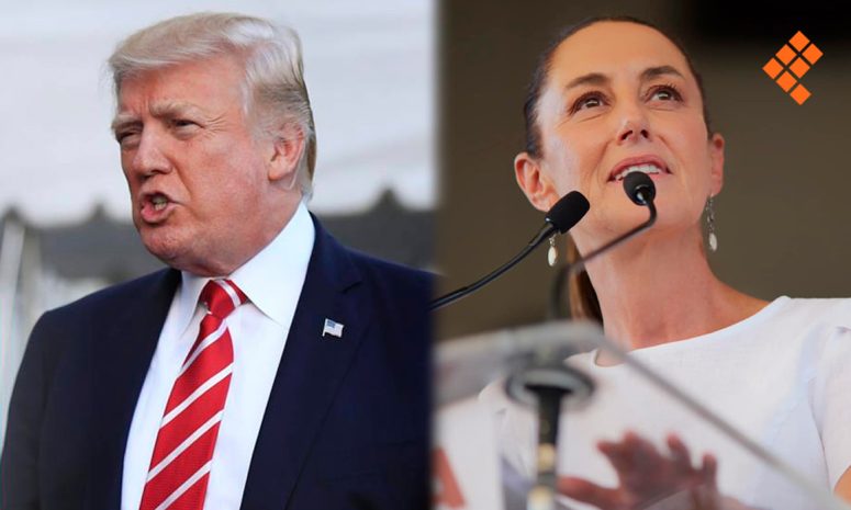 Cuestiona Trump a Sheinbaum y afirma que los cárteles dirigen a México