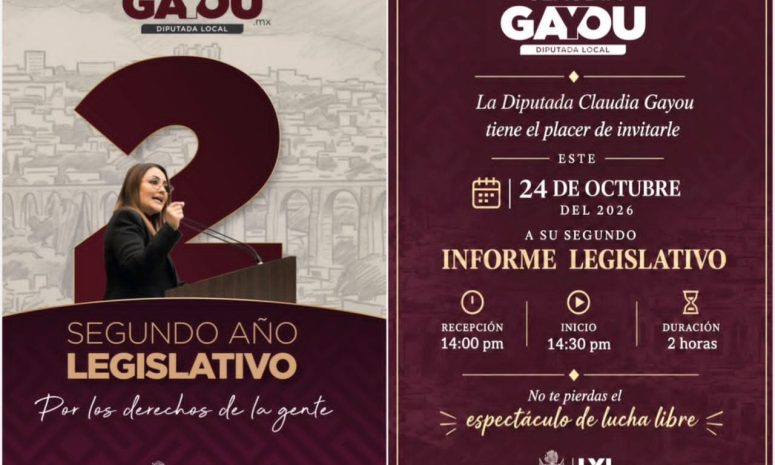 Anuncia Claudia Díaz Gayou su segundo informe legislativo